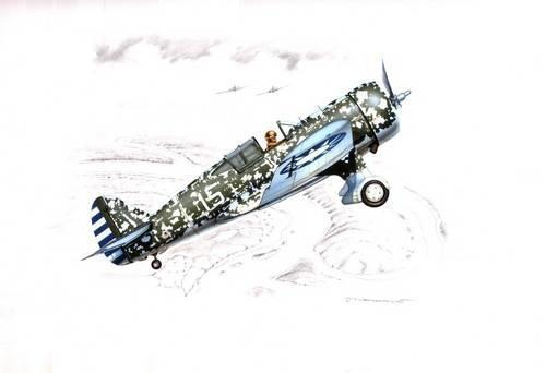 Сборная модель Самолет model H-75M/N/O Hawk