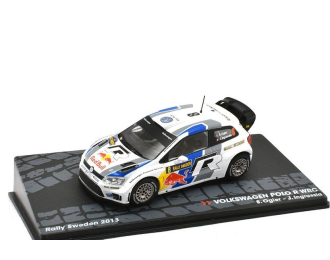 VOLKSWAGEN Polo R WRC #8 Rally Sweden Sebastien Ogier/Julien Ingrassia (2013), white