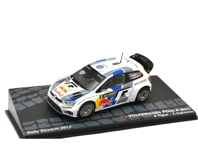 VOLKSWAGEN Polo R WRC #8 Rally Sweden Sebastien Ogier/Julien Ingrassia (2013), white
