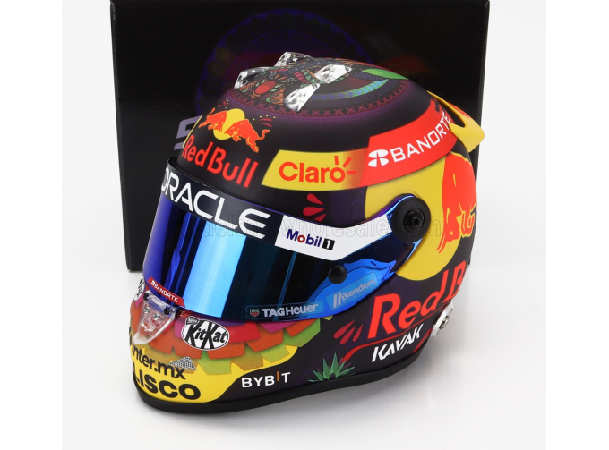 SCHUBERTH HELMET Casco Helmet F1 Sergio Perez Team Oracle Red Bull Racing N 11 Mexico Gp (2023), Yellow Matt Blue Red