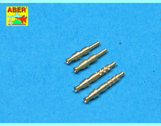 Set of 4 barrels tips for German 7,92 mm MG 17 aircraft machine guns