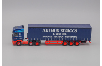 SCANIA R620 Arthur Spriggs трейлер с прицепом, blue / red