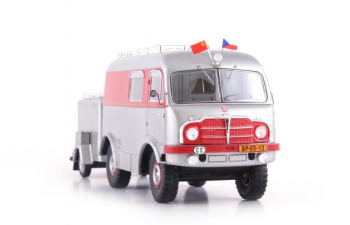 TATRA T805 with trailer (1960), silver/red + USB-drive with digital Anniversary Book