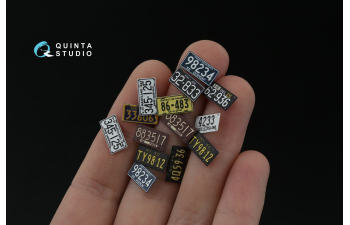 3D Декаль Автомобильные номера США, северо-восточные штаты, 1910-1940 (для всех моделей) (на метал. основании)