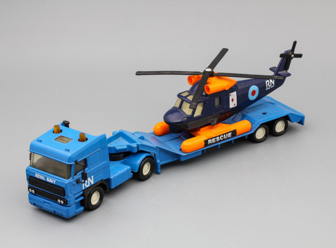 DAF Space Cab K126 + Helicopter Royal Navy Rescue Super Kings, blue