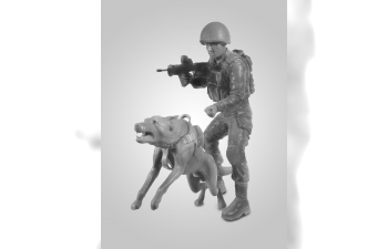 Сборная модель Фигура, Офицер подразделения K-9 IDF с собакой