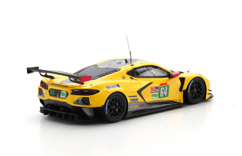 CHEVROLET Corvette C8.r Team Corvette Racing N64 2nd 1000 Miles Sebring Gtd Pro (2022) T.Milner - N.Tandy, Yellow