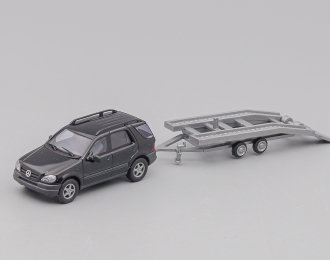 MERCEDES-BENZ ML-Class (W163) with Trailer, black / gray