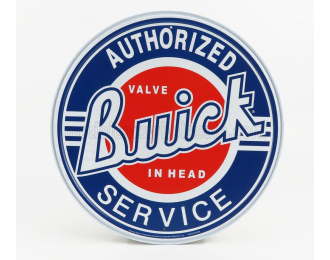 ACCESSORIES Metal Plate - Buick Authorized Service, Blue White Red