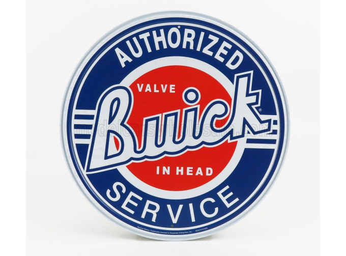 ACCESSORIES Metal Plate - Buick Authorized Service, Blue White Red