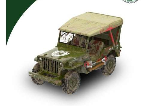 Willys MB Jeep, Zombie Tribute with Gravestone Accessory *Halloween Monster Edition* (1940), green
