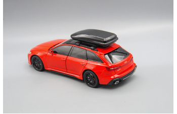 AUDI RS6 с багажным боксом, красный, 21 см