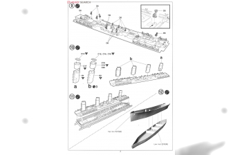 Сборная модель WHITE STAR LINE R.M.S. Titanic Transatlantic (1911) 100th Anniversary Multi Color Kit 