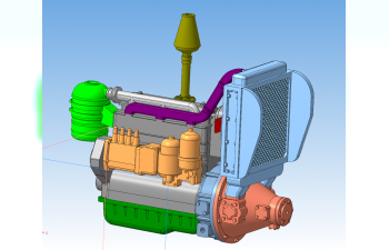 Сборная модель Двигатель СМД-7
