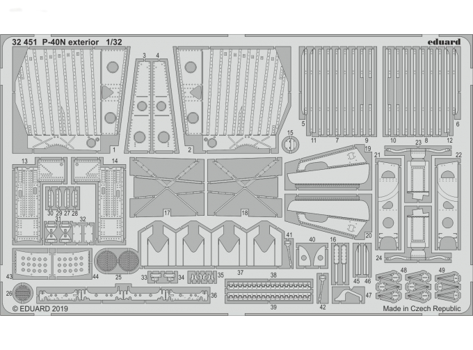 Edurad Набор фототравления P-40N экстерьер