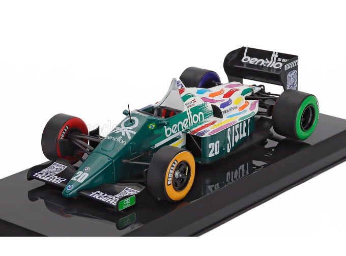 BENETTON F1  Bmw B186 Benetton №20 Season (1986) Gerhard Berger - Blister Box, Green White