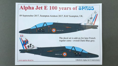 Декаль для Alpha Jet E 100 лет SPA85