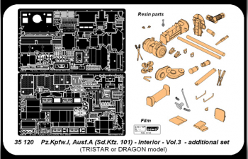 Фототравление для Pz.Kpfw. I, Ausf.A (Sd.Kfz. 101) - Interior - vol. 3 - additional set
