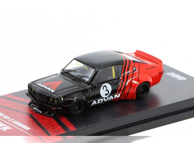 MAZDA Rx-3 LBWK #3 Savanna Advan, black/red