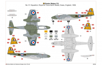 Сборная модель Британский истребитель Gloster Meteor F.8