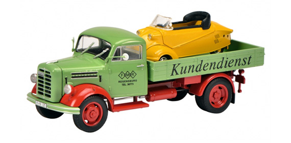 Borgward B2500 "Messerschmitt-Service" with Messerschmitt Kabinenroller, L.e. 1000 pcs.