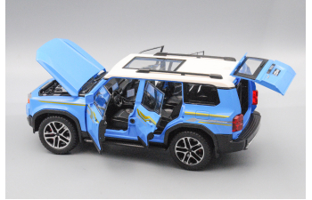 TOYOTA Land Cruiser 250 (Prado), бело-голубой, 21 см.