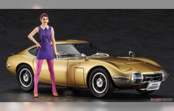 Сборная модель TOYOTA 2000GT "Gold" w / 60's Girl's Figure