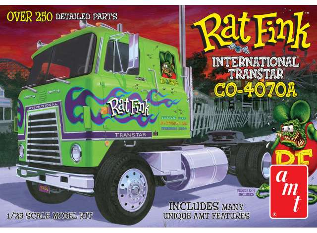 Сборная модель IH Transtar CO-4070A Tractor Hauler Rat Fink, plastic modelkit