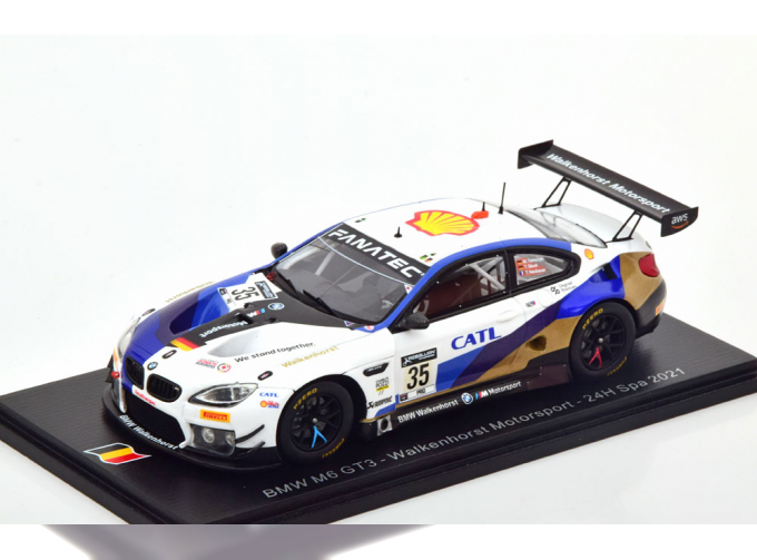 BMW 6-series M6 Gt3 Team Walkenhorst Motorsport N 35 24h Nurburgring 2021 T.glock - M.tomczyk - T.neubauer, White Blue Gold