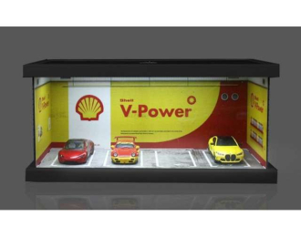 Diorama *Shell parking lot*, yellow/red