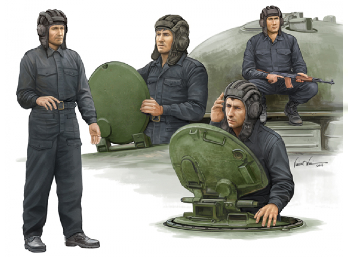 Сборная модель Солдаты  Советский танковый экипаж