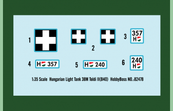 Сборная модель Танк Hungarian Light Tank 38M Toldi II(B40)