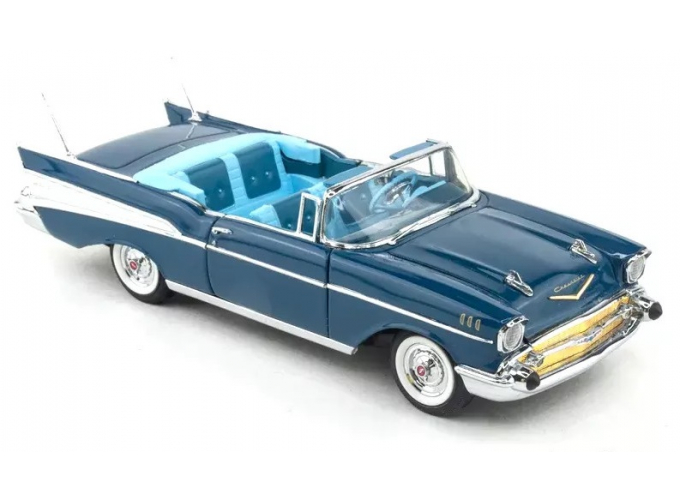 CHEVROLET Bel Air Convertible (1957), blue