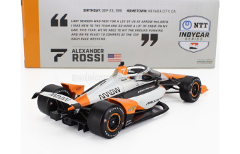 CHEVROLET Team Arrow Mclaren Sp Racing №7 Indianapolis Indy 500 Indycar Series (2024) Alexander Rossi, White Black Orange