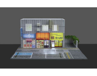 Diorama *Japan corner shop diorama with light*, various