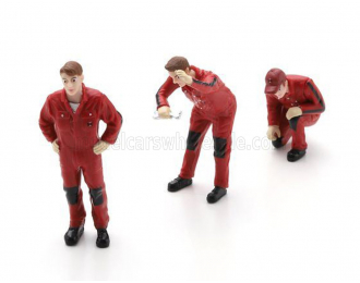 FIGURES Set 3x Mechanics Ihc, Red