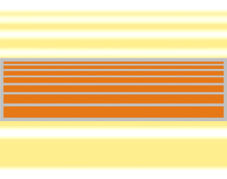 Декали Полосы цветовые оранжевые, 195х55 мм. полосы 2,3,4,5,8,10 мм