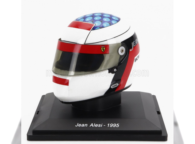 HELMET F1 Casco - Ferrari 412t2 N 27 Season (1995) Jean Alesi, White Blue Red