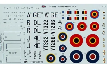 Сборная модель Gloster Meteor Mk.4