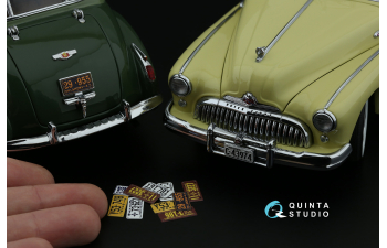 3D Декаль Автомобильные номера США, юго-западные штаты, 1940-1950 (для всех моделей) (на метал. основании)