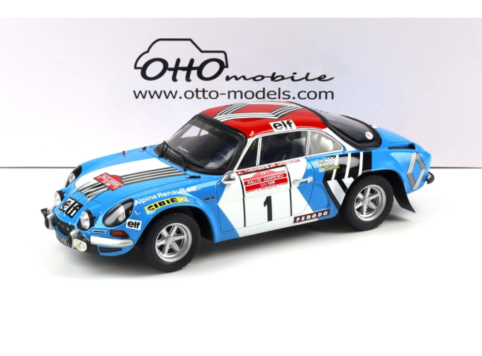 ALPINE A110 1800 #1 Jean-Luc Therier/Jacques Jaubert San Remo (1973), white/blue/red