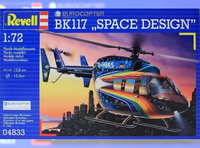 Сборная модель Вертолет Eurocopter BK117 "Space Design"