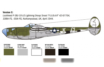 Сборная модель LOCKHEED MARTIN P-38j Lightning Caccia Airplane 1939