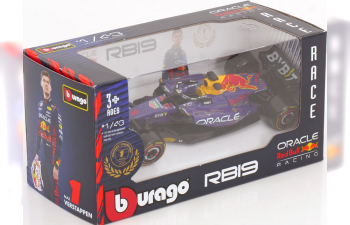 RED BULL F1 Rb19 Team Oracle Red Bull Racing №1 World Champion Winner Las Vegas Usa Gp (2023) Max Verstappen, Purple Yellow Red
