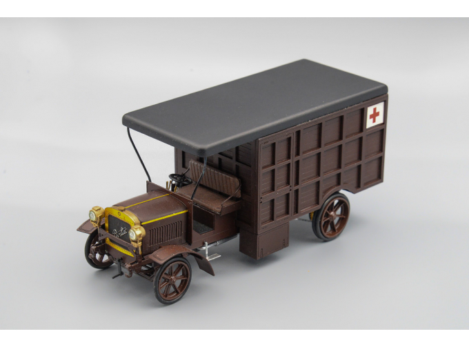 BERLIET CBA (1915) Санитарный фургон, brown