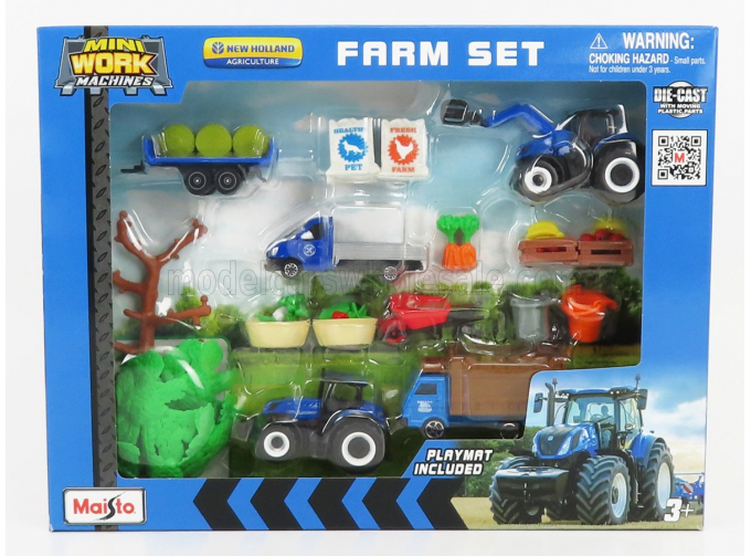 NEW HOLLAND Farm Set T7-315 Tractor With Accessories (2018), Various