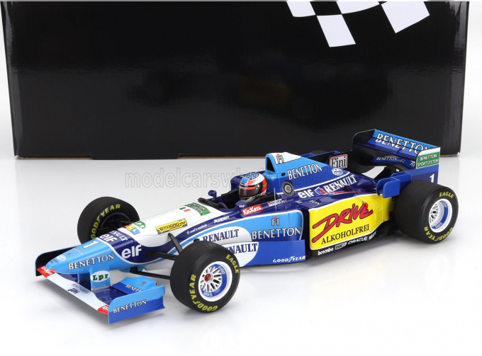 BENETTON F1 B195 Team Mild Seven Renault №1 World Champion Winner French Gp Michael Schumacher (1995), Blue Yellow