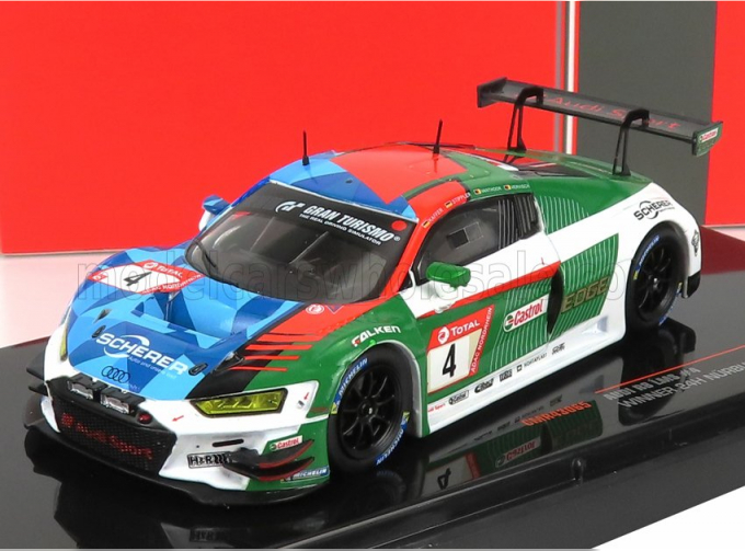 AUDI R8 Lms Team Audi Sport Phoenix N4 Winner 24h Nurburgring (2019) P.Kaffer - F.Stippler - F.Vervisch - D.Vanthoor, Green Blue White