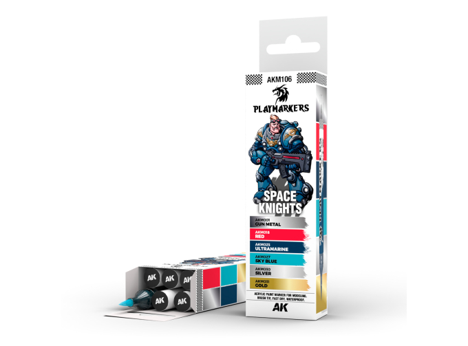 Набор акриловых маркеров PLAYMARKER - Космические рыцари / SPACE KNIGHTS – PLAYMARKER SET