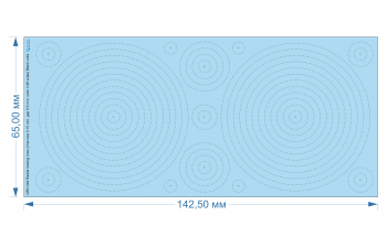 Декаль Радиальные клепочные ряды (размер клепки 0.15 mm, интервал 0.6 mm,), черные